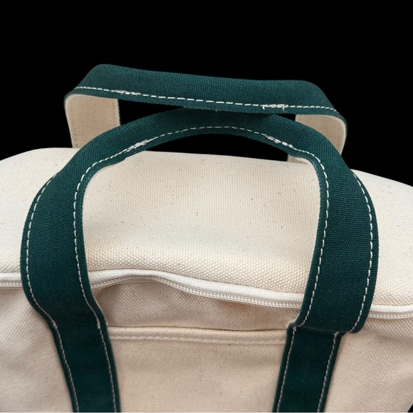 Vintage 90s L.L. Bean Boat and Tote Lunch Insulated Cooler Bag Green Handles EUC - Picture 5 of 10